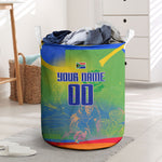 Personalized South Africa Football Laundry Basket Springbok Champion Soccer Mascot Protea