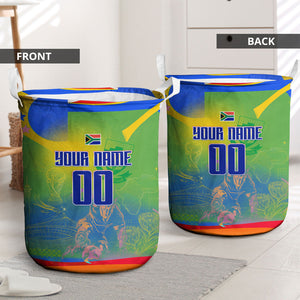 Personalized South Africa Football Laundry Basket Springbok Champion Soccer Mascot Protea