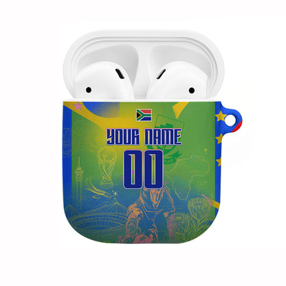 Personalized South Africa Football AirPods Case Springbok Champion Soccer Mascot Protea