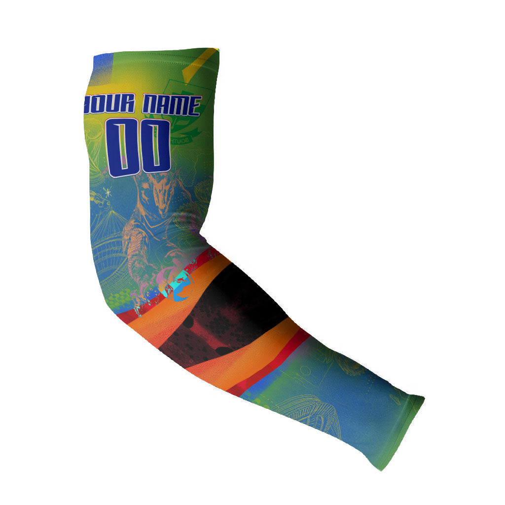 Personalized South Africa Football Arm Sleeves Springbok Champion Soccer Mascot Protea
