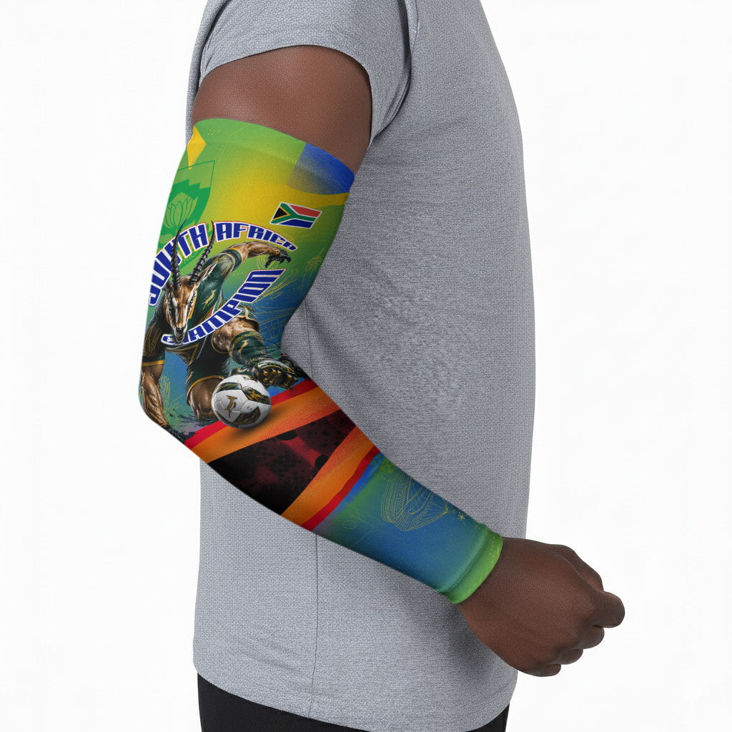 Personalized South Africa Football Arm Sleeves Springbok Champion Soccer Mascot Protea