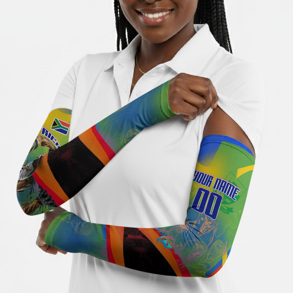 Personalized South Africa Football Arm Sleeves Springbok Champion Soccer Mascot Protea