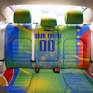 Personalized South Africa Football Back Car Seat Cover Springbok Champion Soccer Mascot Protea