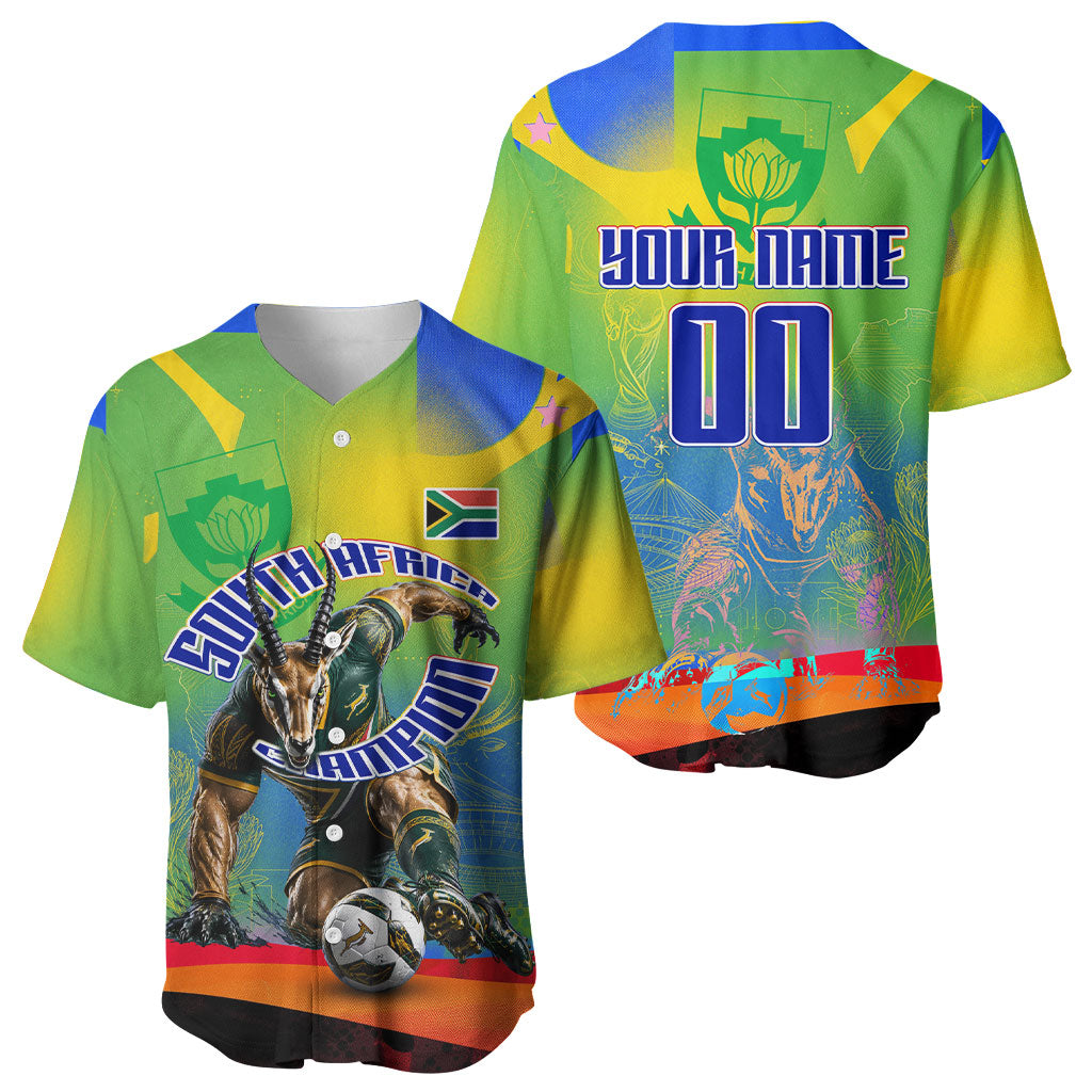 Personalized South Africa Football Baseball Jersey Springbok Champion Soccer Mascot Protea