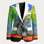 Personalized South Africa Football Blazer Springbok Champion Soccer Mascot Protea