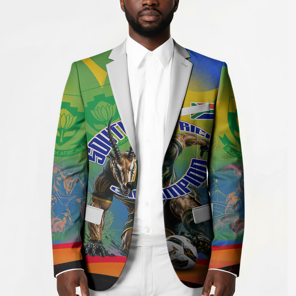 Personalized South Africa Football Blazer Springbok Champion Soccer Mascot Protea