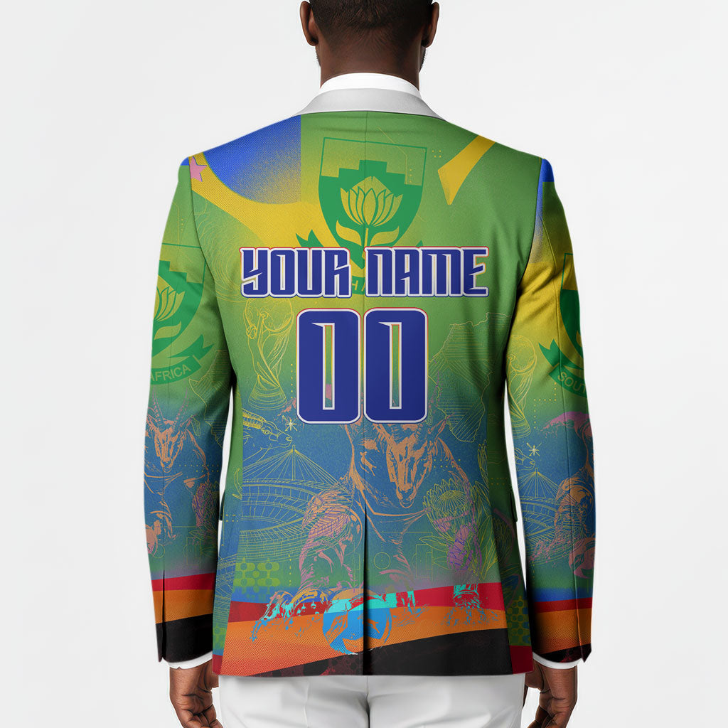 Personalized South Africa Football Blazer Springbok Champion Soccer Mascot Protea