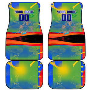 Personalized South Africa Football Car Mats Springbok Champion Soccer Mascot Protea