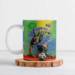 Personalized South Africa Football Ceramic Mug Springbok Champion Soccer Mascot Protea