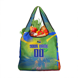 Personalized South Africa Football Grocery Bag Springbok Champion Soccer Mascot Protea