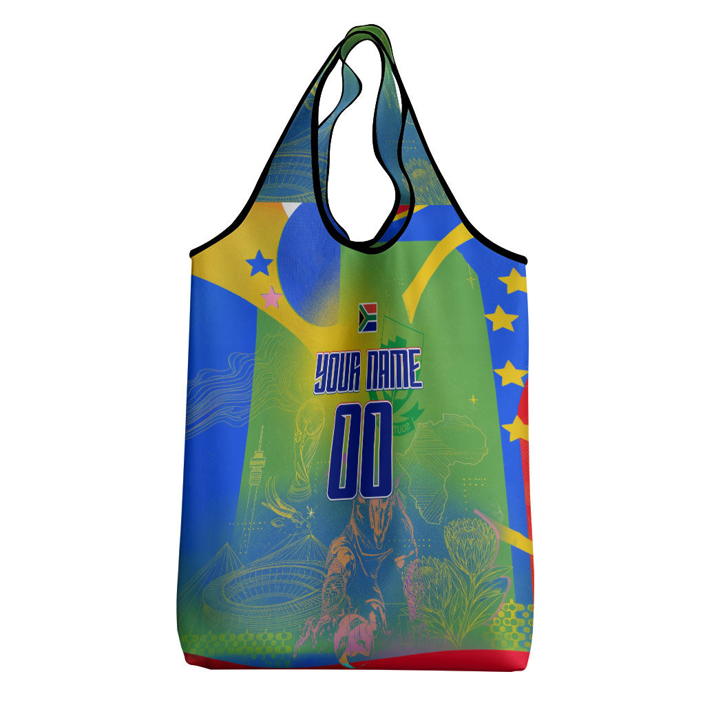 Personalized South Africa Football Grocery Bag Springbok Champion Soccer Mascot Protea