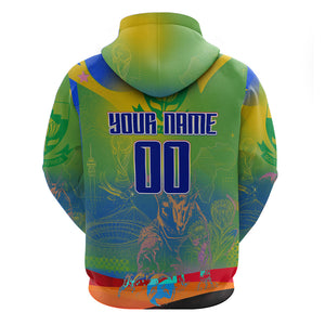 Personalized South Africa Football Hoodie Springbok Champion Soccer Mascot Protea