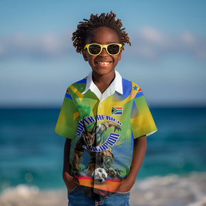 Personalized South Africa Football Kid Hawaiian Shirt Springbok Champion Soccer Mascot Protea