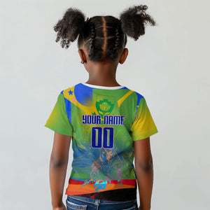 Personalized South Africa Football Kid T shirt Springbok Champion Soccer Mascot Protea