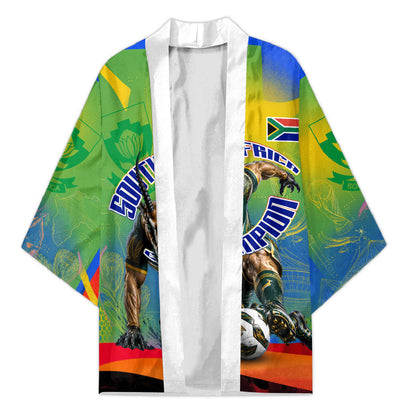 Personalized South Africa Football Kimono Springbok Champion Soccer Mascot Protea