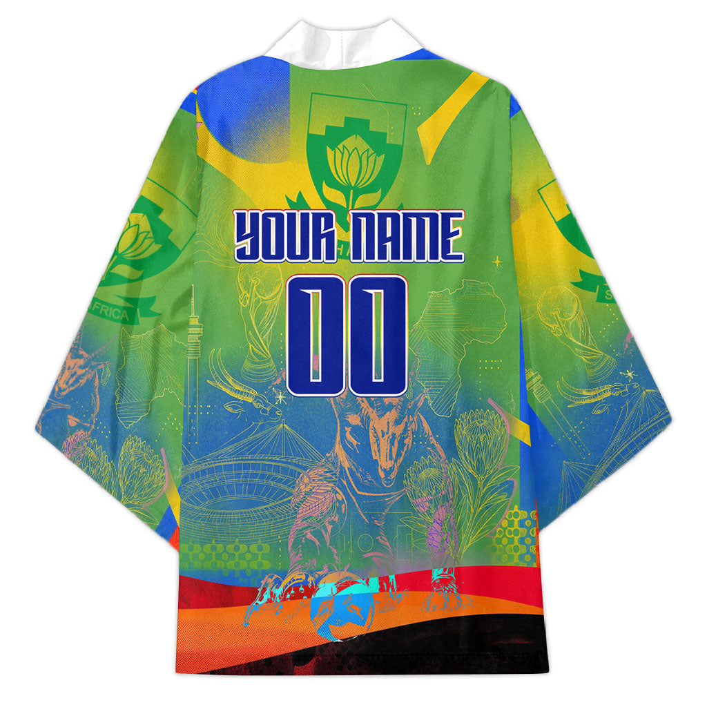 Personalized South Africa Football Kimono Springbok Champion Soccer Mascot Protea
