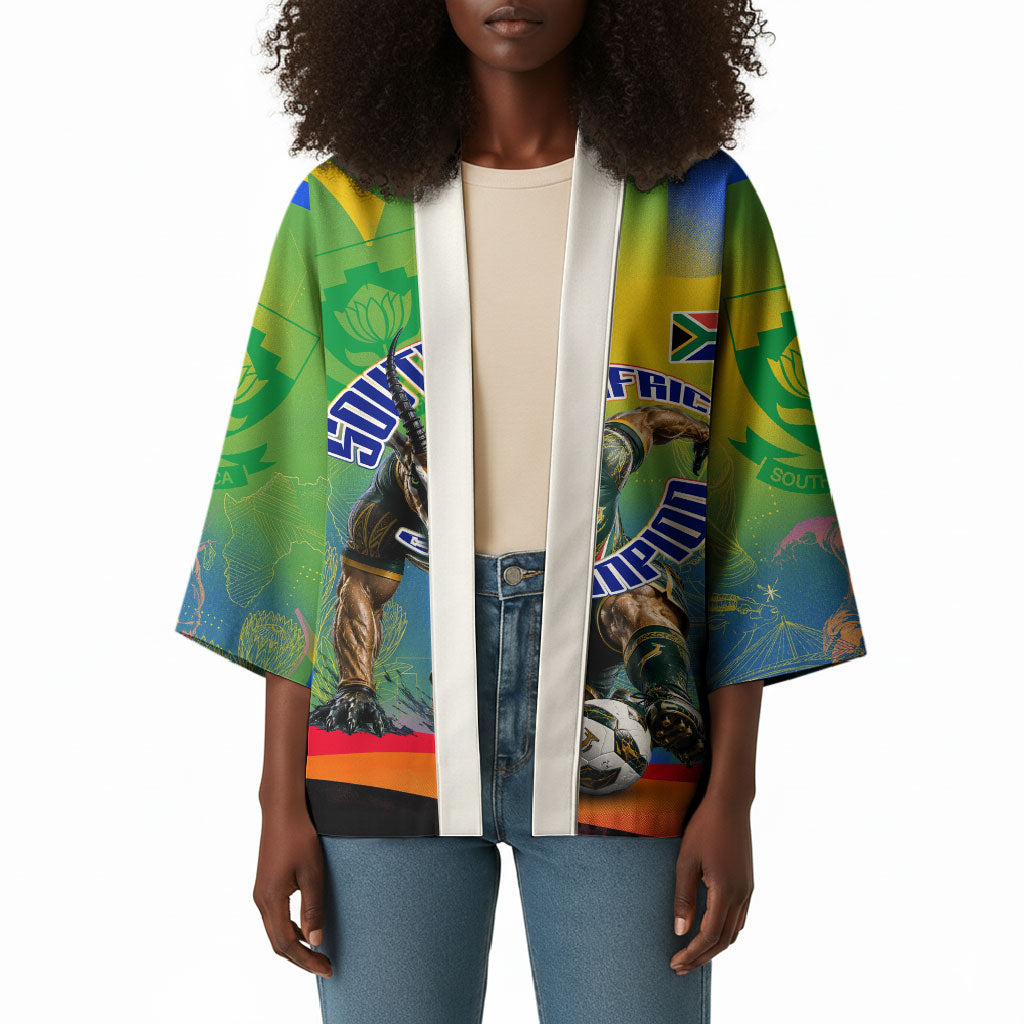 Personalized South Africa Football Kimono Springbok Champion Soccer Mascot Protea