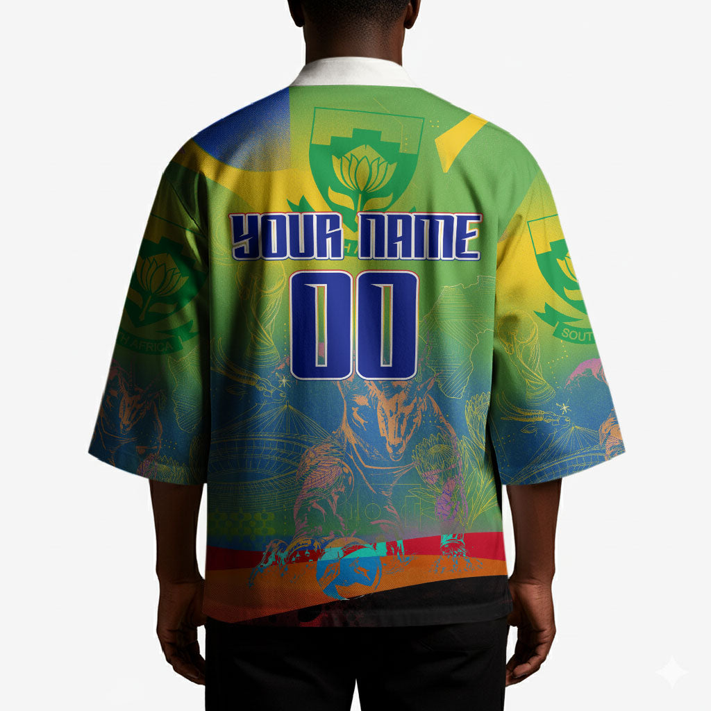 Personalized South Africa Football Kimono Springbok Champion Soccer Mascot Protea