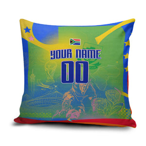 Personalized South Africa Football Pillow Cover Springbok Champion Soccer Mascot Protea