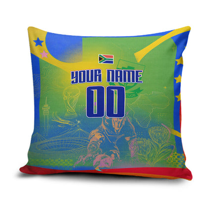 Personalized South Africa Football Pillow Cover Springbok Champion Soccer Mascot Protea