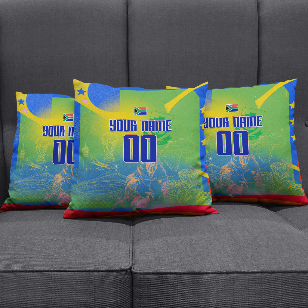 Personalized South Africa Football Pillow Cover Springbok Champion Soccer Mascot Protea