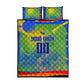Personalized South Africa Football Quilt Bed Set Springbok Champion Soccer Mascot Protea