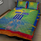 Personalized South Africa Football Quilt Bed Set Springbok Champion Soccer Mascot Protea