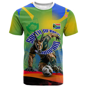 Personalized South Africa Football T shirt Springbok Champion Soccer Mascot Protea