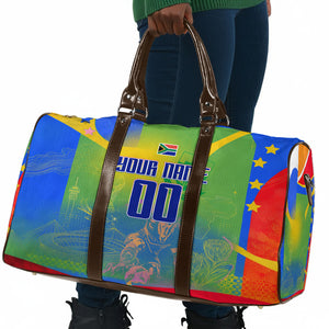 Personalized South Africa Football Travel Bag Springbok Champion Soccer Mascot Protea