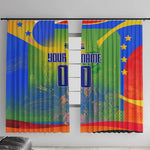 Personalized South Africa Football Window Curtain Springbok Champion Soccer Mascot Protea