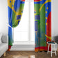 Personalized South Africa Football Window Curtain Springbok Champion Soccer Mascot Protea