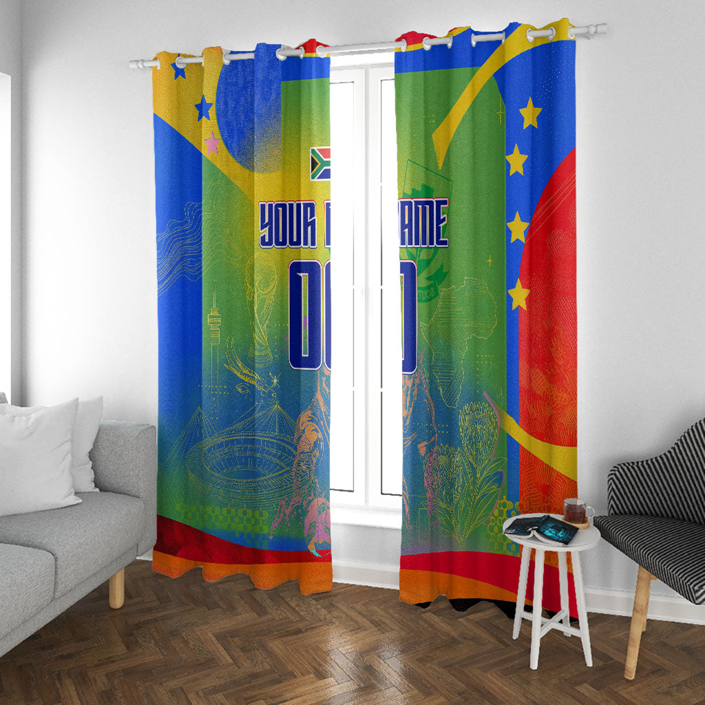 Personalized South Africa Football Window Curtain Springbok Champion Soccer Mascot Protea