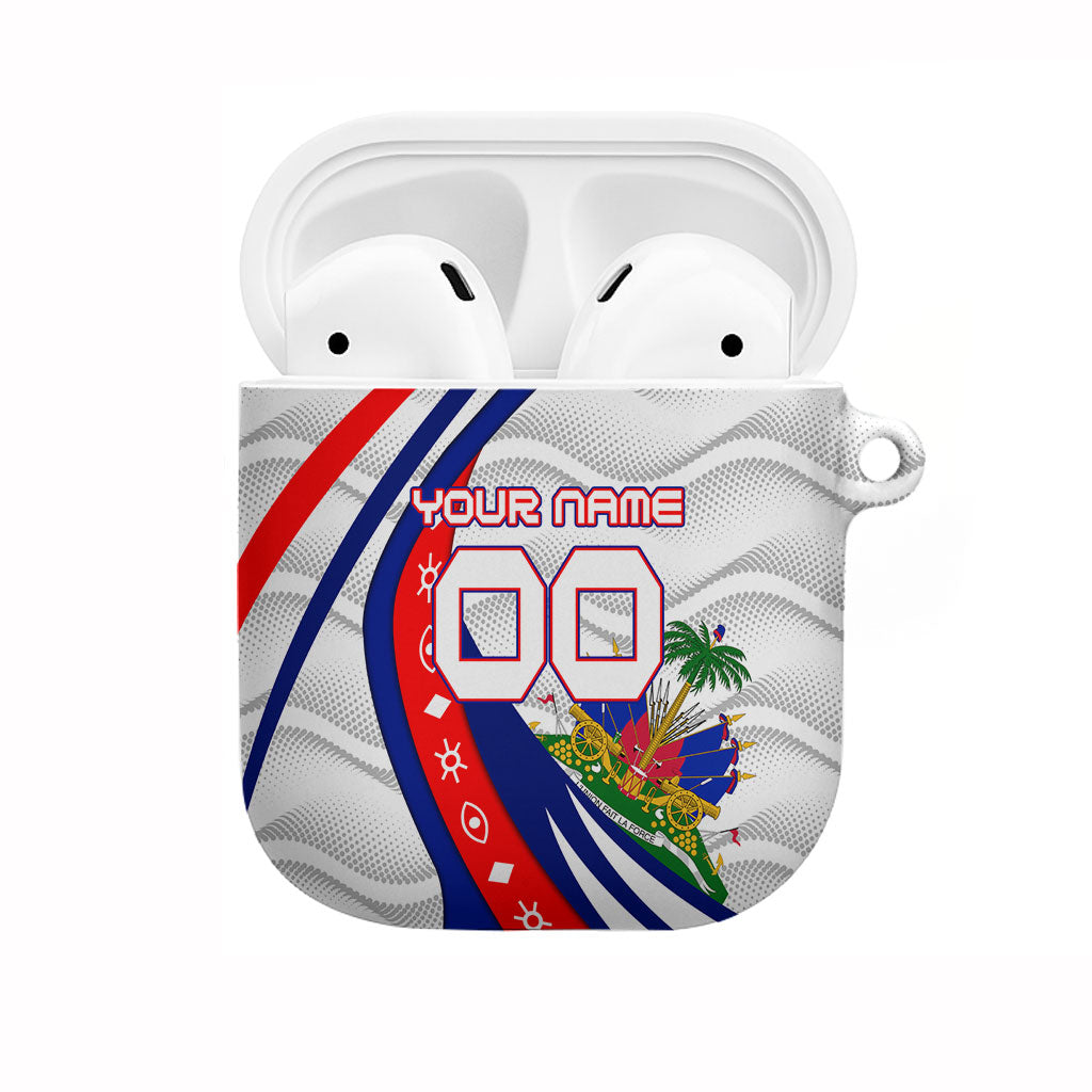 Personalized Haiti Football Trogon Bird AirPods Case Les Grenadiers National Flag Art Caribbean