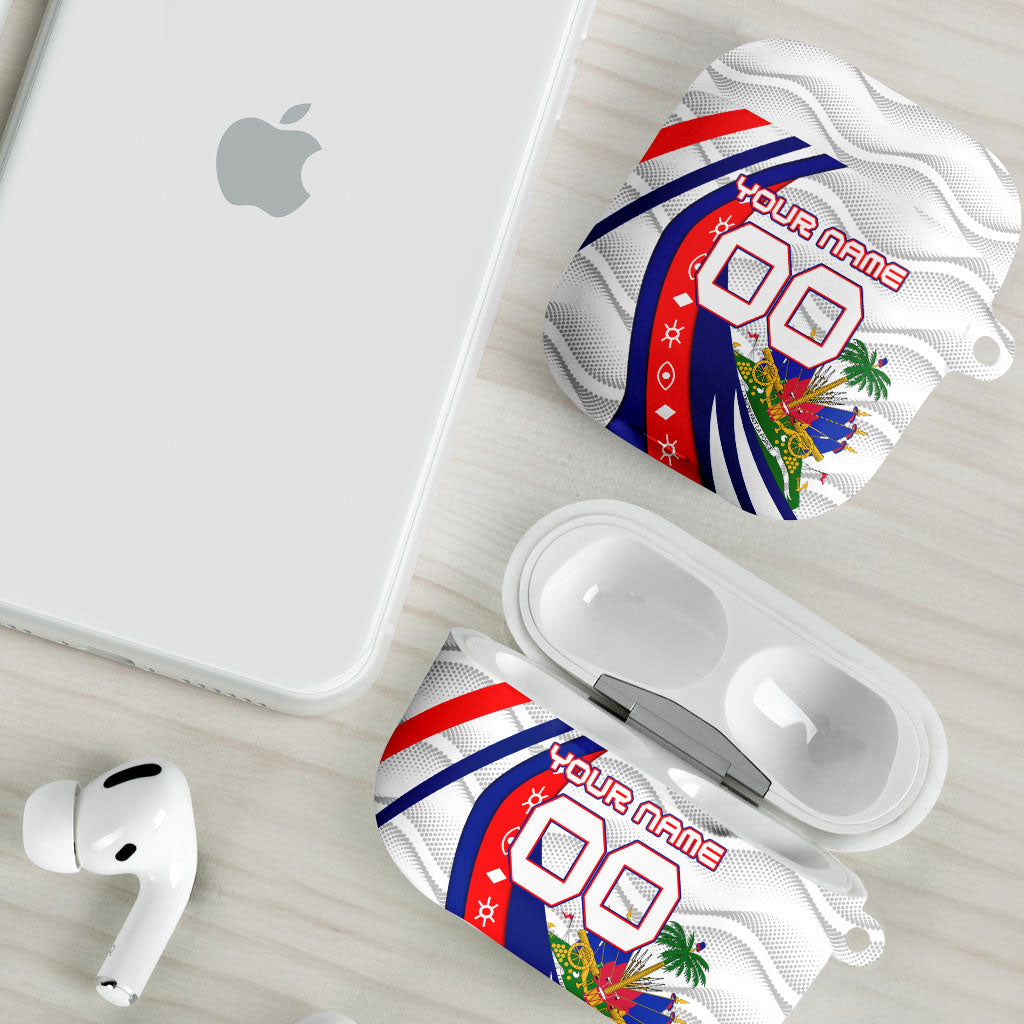 Personalized Haiti Football Trogon Bird AirPods Case Les Grenadiers National Flag Art Caribbean