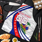 Personalized Haiti Football Trogon Bird Apron Les Grenadiers National Flag Art Caribbean