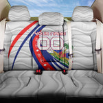 Personalized Haiti Football Trogon Bird Back Car Seat Cover Les Grenadiers National Flag Art Caribbean