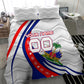 Personalized Haiti Football Trogon Bird Bedding Set Les Grenadiers National Flag Art Caribbean