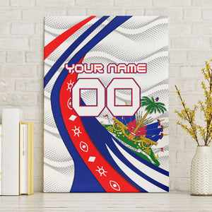 Personalized Haiti Football Trogon Bird Canvas Wall Art Les Grenadiers National Flag Art Caribbean