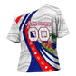 Personalized Haiti Football Trogon Bird Cross Shoulder Shirt Les Grenadiers National Flag Art Caribbean