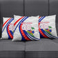 Personalized Haiti Football Trogon Bird Pillow Cover Les Grenadiers National Flag Art Caribbean