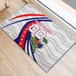 Personalized Haiti Football Trogon Bird Rubber Doormat Les Grenadiers National Flag Art Caribbean