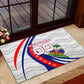 Personalized Haiti Football Trogon Bird Rubber Doormat Les Grenadiers National Flag Art Caribbean