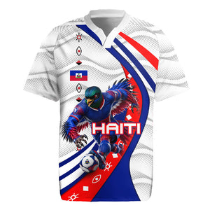 Personalized Haiti Football Trogon Bird Rugby Jersey Les Grenadiers National Flag Art Caribbean