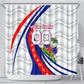Personalized Haiti Football Trogon Bird Shower Curtain Les Grenadiers National Flag Art Caribbean