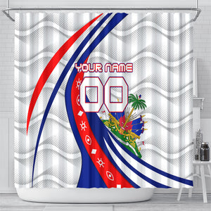 Personalized Haiti Football Trogon Bird Shower Curtain Les Grenadiers National Flag Art Caribbean