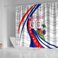 Personalized Haiti Football Trogon Bird Shower Curtain Les Grenadiers National Flag Art Caribbean