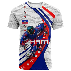 Personalized Haiti Football Trogon Bird T shirt Les Grenadiers National Flag Art Caribbean