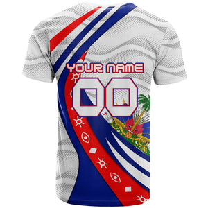Personalized Haiti Football Trogon Bird T shirt Les Grenadiers National Flag Art Caribbean