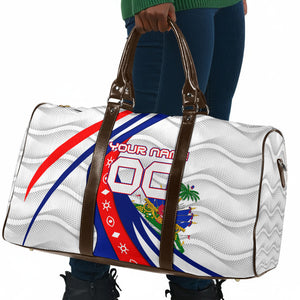 Personalized Haiti Football Trogon Bird Travel Bag Les Grenadiers National Flag Art Caribbean