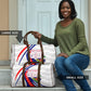 Personalized Haiti Football Trogon Bird Travel Bag Les Grenadiers National Flag Art Caribbean
